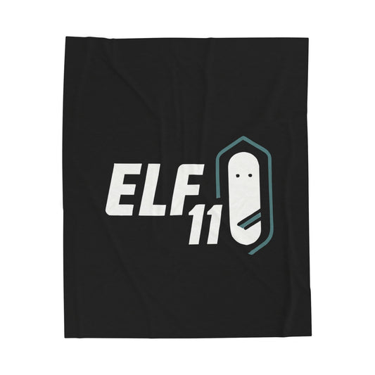 Cozy Velveteen Plush Blanket for Holiday Comfort - 'Elf 11' Design