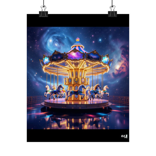 In the heavens we play , majestic carousel poster