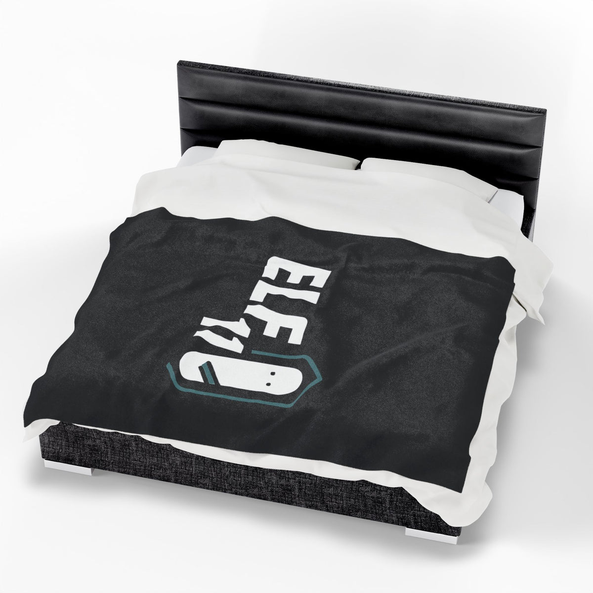 Cozy Velveteen Plush Blanket for Holiday Comfort - 'Elf 11' Design