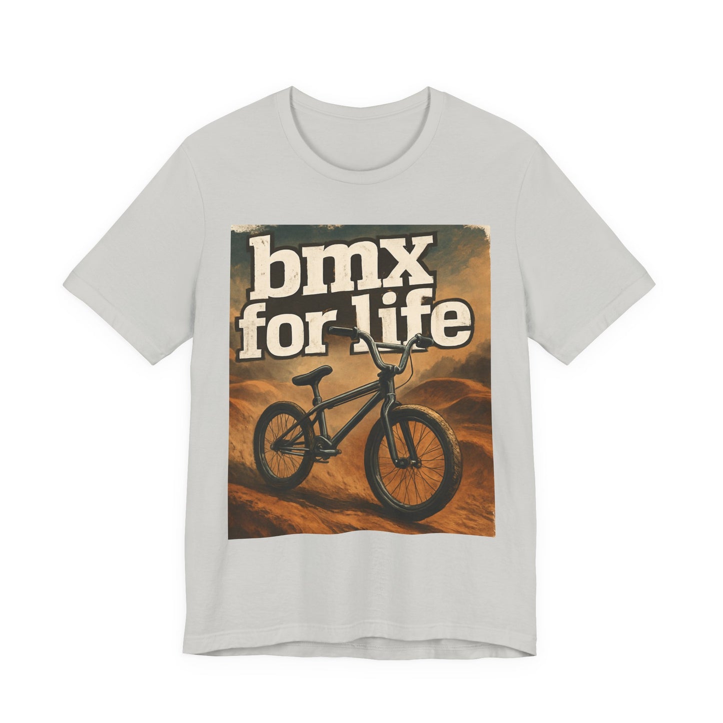 "BMX for Life" Unisex Jersey Tee - Casual Cycling T-Shirt, Gift for BMX Lovers, Outdoor Adventure Tee, Sports Fan Apparel, Summer Style