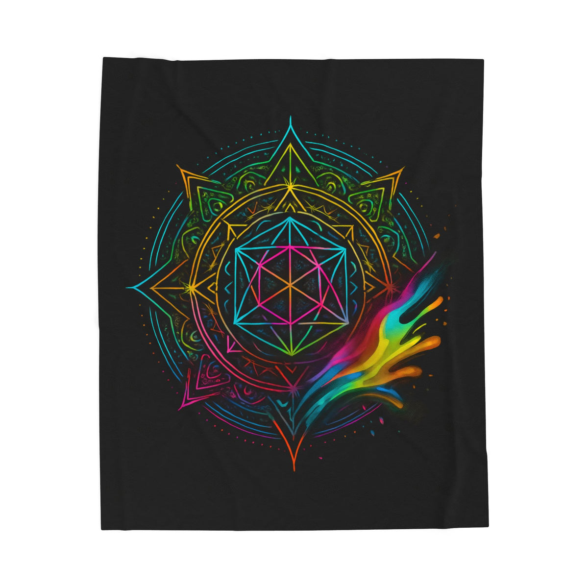 sacred geometry vibrant splash - Cozy Bohemian Decor