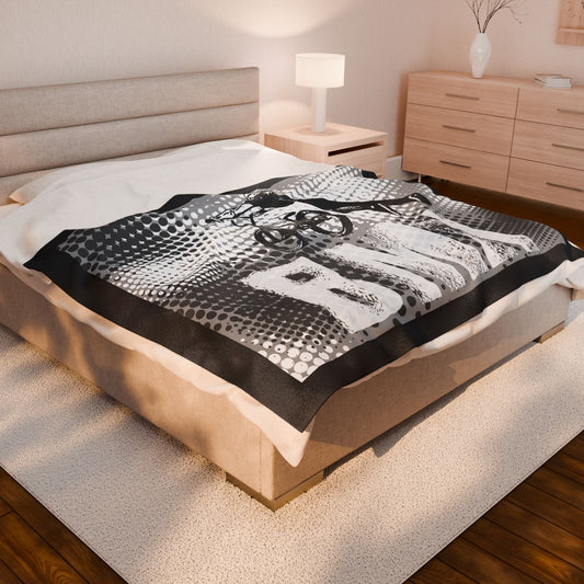 BMX Adventure Velveteen Plush Blanket