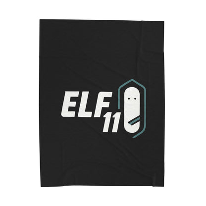 Cozy Velveteen Plush Blanket for Holiday Comfort - 'Elf 11' Design