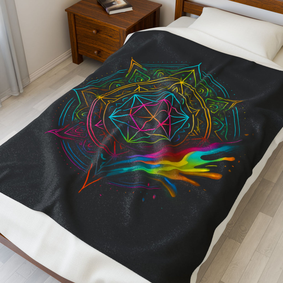 sacred geometry vibrant splash - Cozy Bohemian Decor