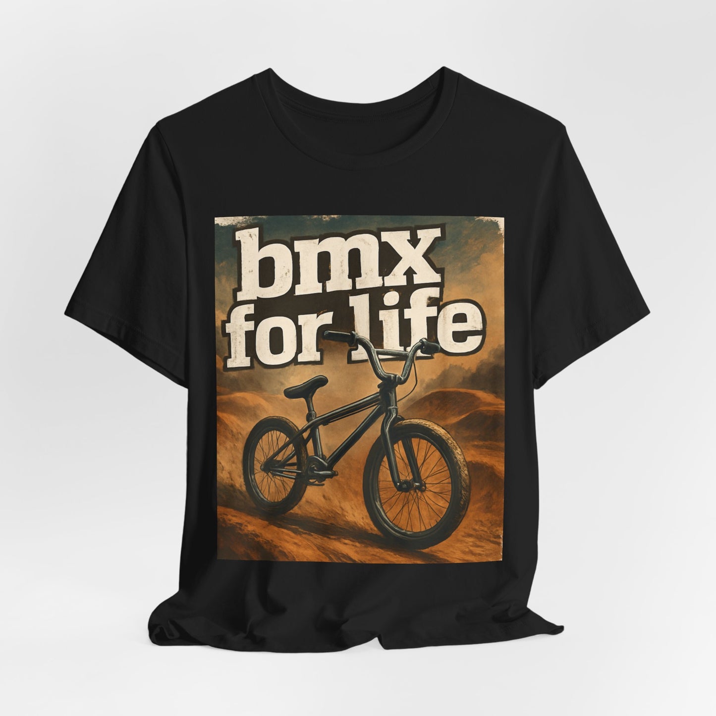 "BMX for Life" Unisex Jersey Tee - Casual Cycling T-Shirt, Gift for BMX Lovers, Outdoor Adventure Tee, Sports Fan Apparel, Summer Style