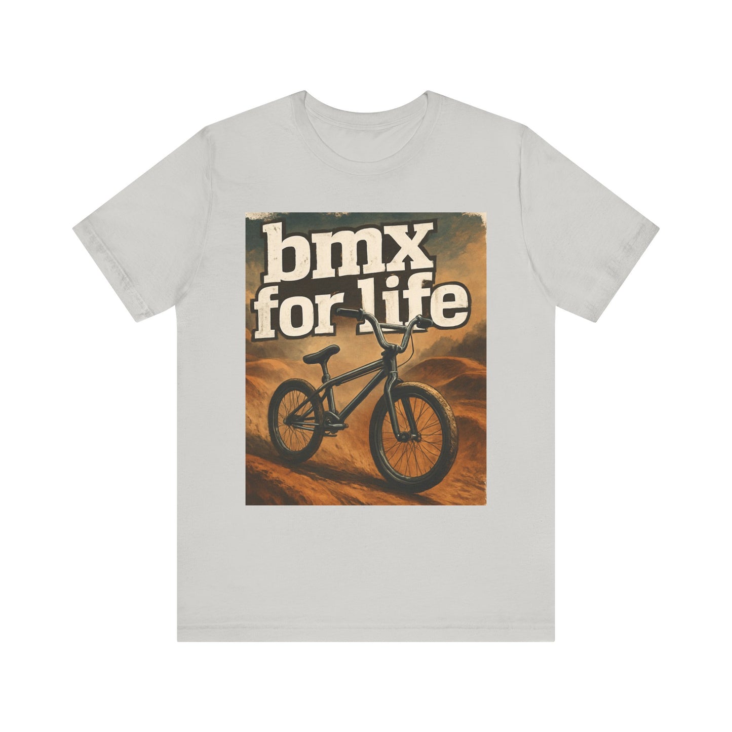 "BMX for Life" Unisex Jersey Tee - Casual Cycling T-Shirt, Gift for BMX Lovers, Outdoor Adventure Tee, Sports Fan Apparel, Summer Style