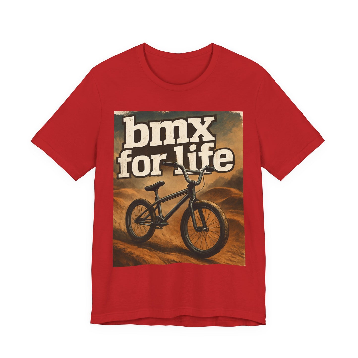 "BMX for Life" Unisex Jersey Tee - Casual Cycling T-Shirt, Gift for BMX Lovers, Outdoor Adventure Tee, Sports Fan Apparel, Summer Style
