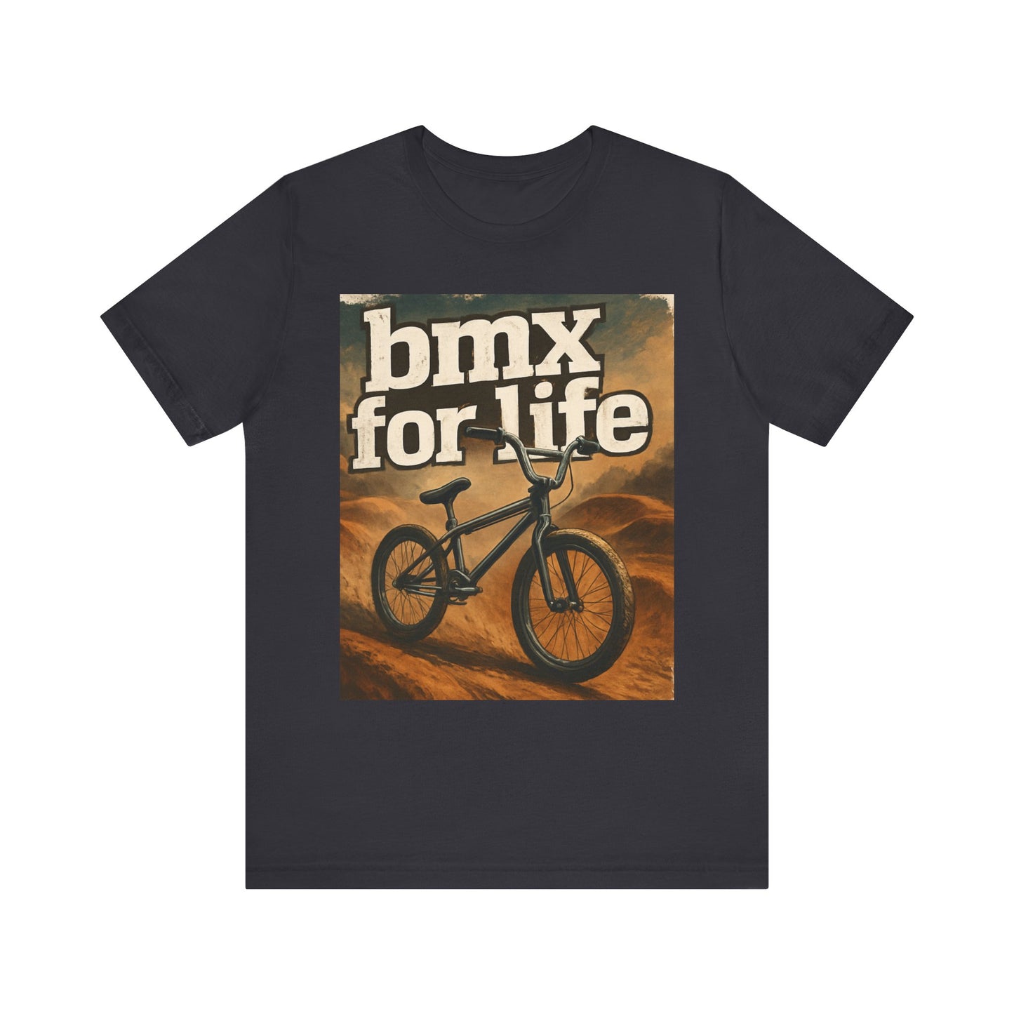 "BMX for Life" Unisex Jersey Tee - Casual Cycling T-Shirt, Gift for BMX Lovers, Outdoor Adventure Tee, Sports Fan Apparel, Summer Style