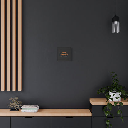 Motivational Canvas Wall Art - "Work Harder, Work Smarter"
