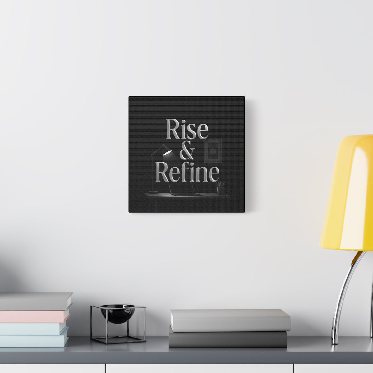 rise and refine motivation canvas art