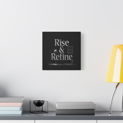 rise and refine motivation canvas art