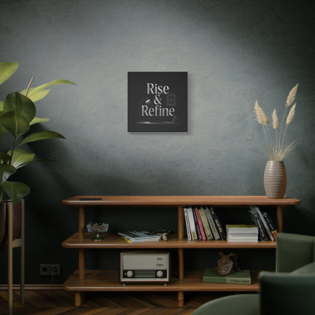 rise and refine motivation canvas art