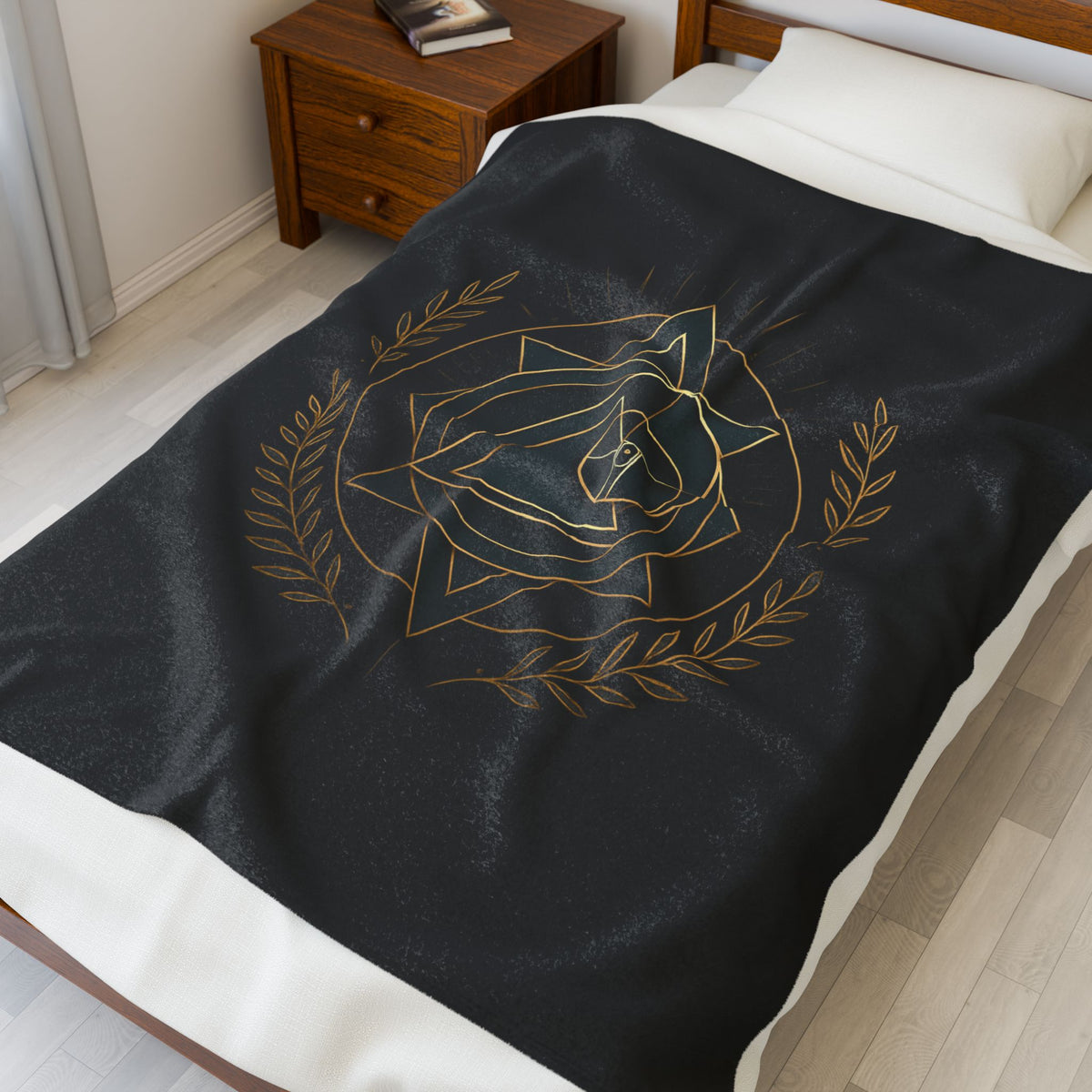 Gothic Velvet Plush Blanket - Cozy Décor for Gaming Lovers
