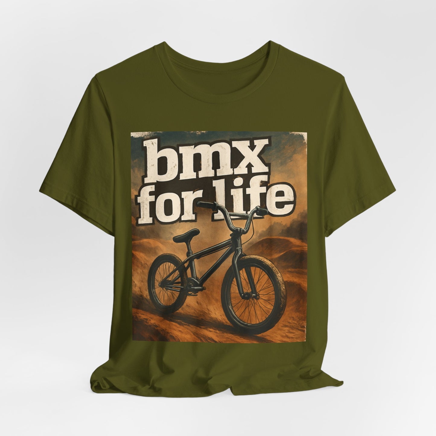 "BMX for Life" Unisex Jersey Tee - Casual Cycling T-Shirt, Gift for BMX Lovers, Outdoor Adventure Tee, Sports Fan Apparel, Summer Style