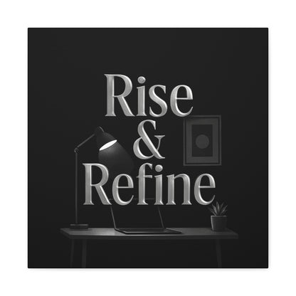 rise and refine motivation canvas art