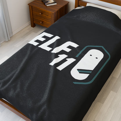 Cozy Velveteen Plush Blanket for Holiday Comfort - 'Elf 11' Design