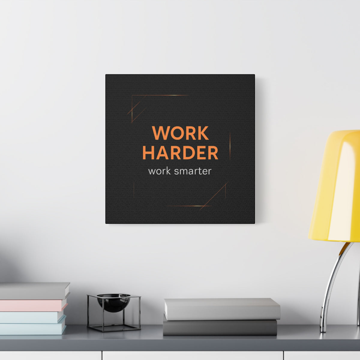 Motivational Canvas Wall Art - "Work Harder, Work Smarter"