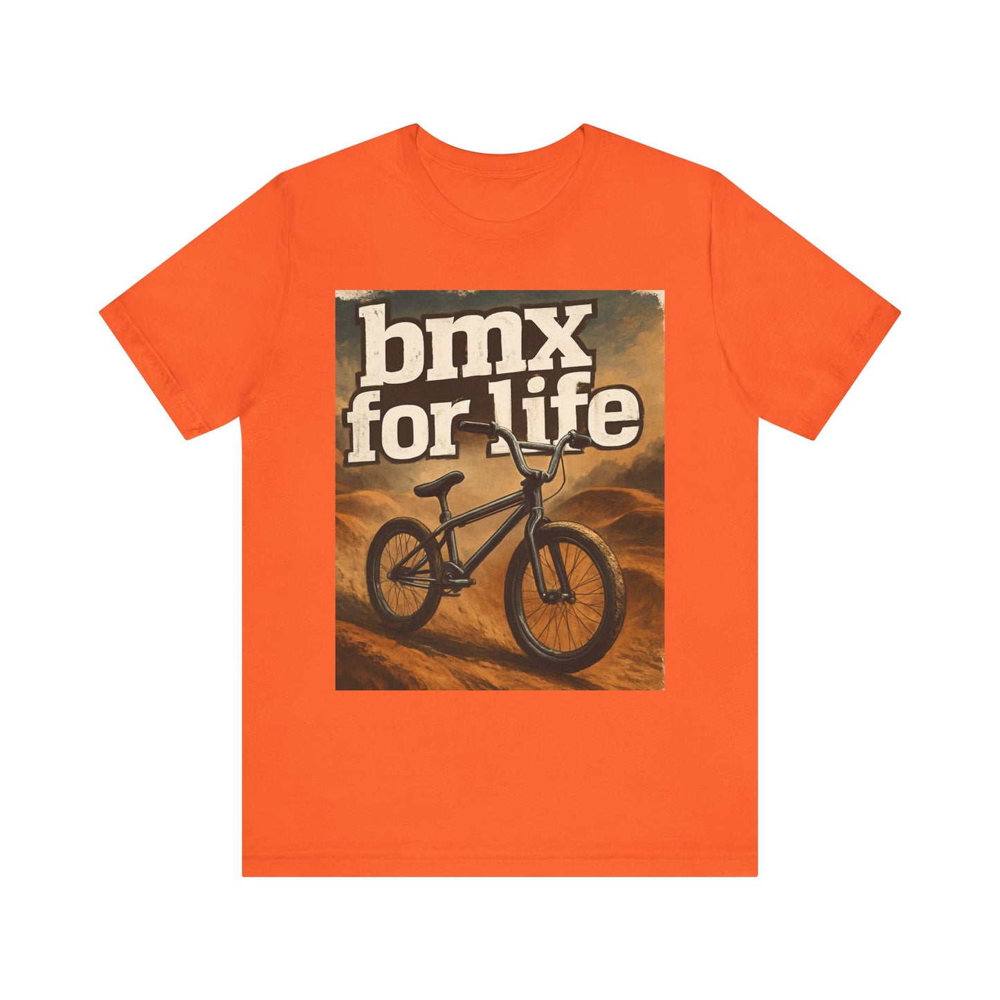 "BMX for Life" Unisex Jersey Tee - Casual Cycling T-Shirt, Gift for BMX Lovers, Outdoor Adventure Tee, Sports Fan Apparel, Summer Style
