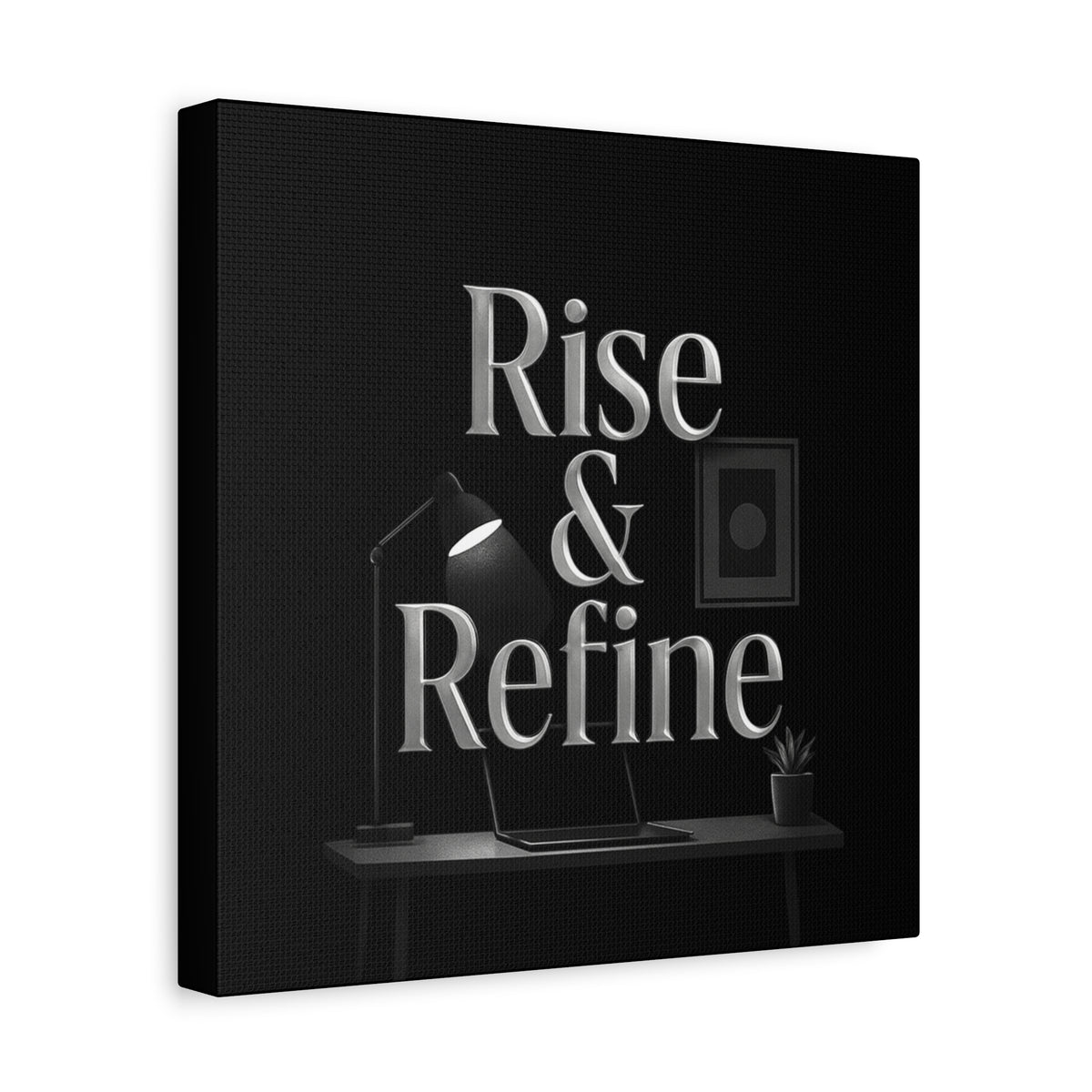 rise and refine motivation canvas art
