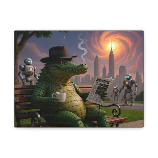 ALIGATOR END TIMES canvas wall art picture