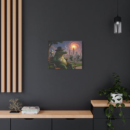 ALIGATOR END TIMES canvas wall art picture