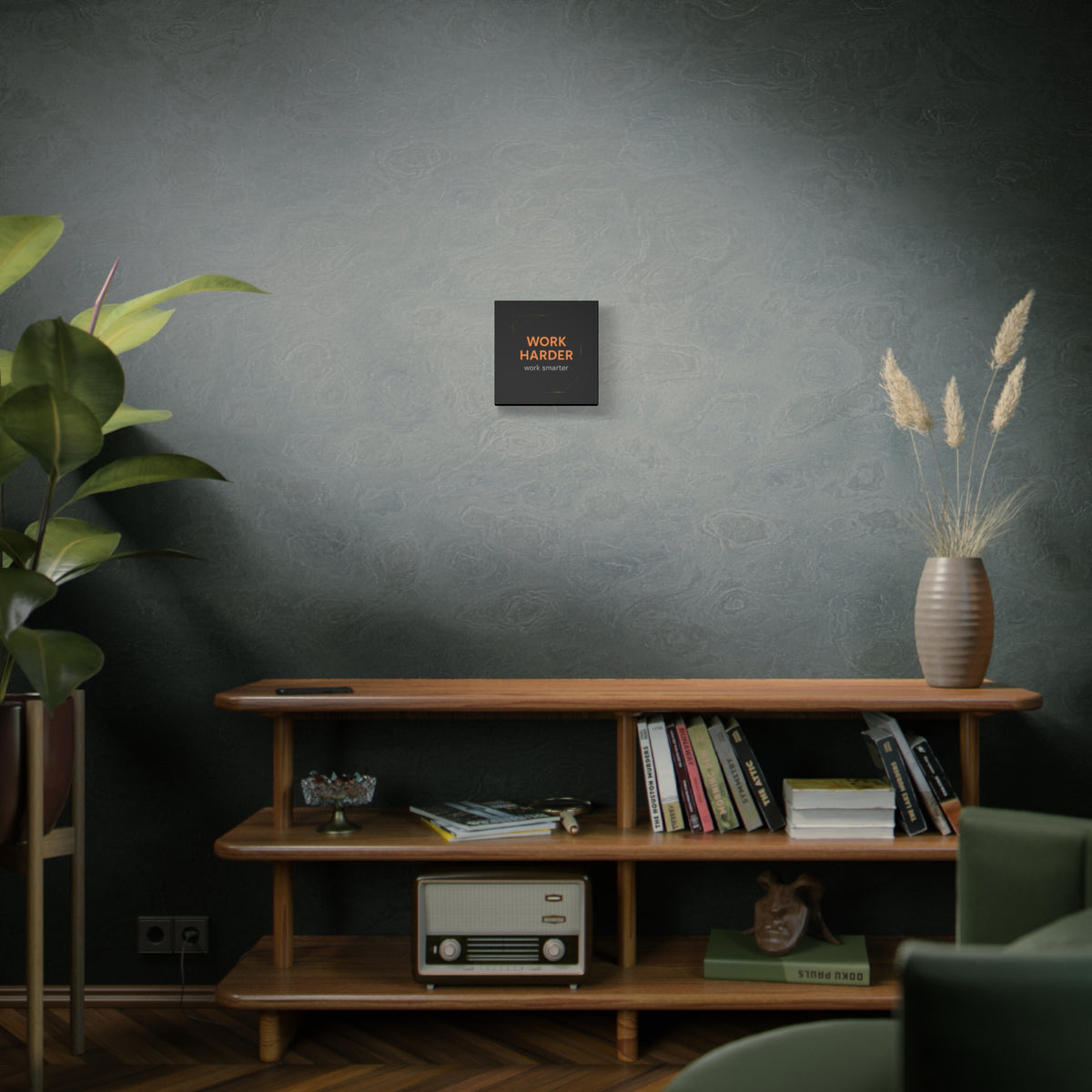 Motivational Canvas Wall Art - "Work Harder, Work Smarter"