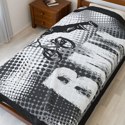 BMX Adventure Velveteen Plush Blanket