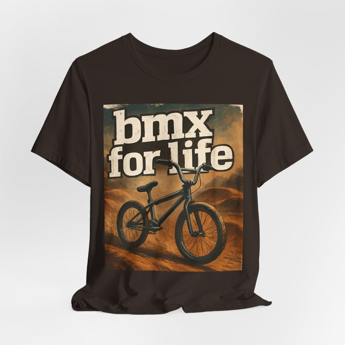"BMX for Life" Unisex Jersey Tee - Casual Cycling T-Shirt, Gift for BMX Lovers, Outdoor Adventure Tee, Sports Fan Apparel, Summer Style