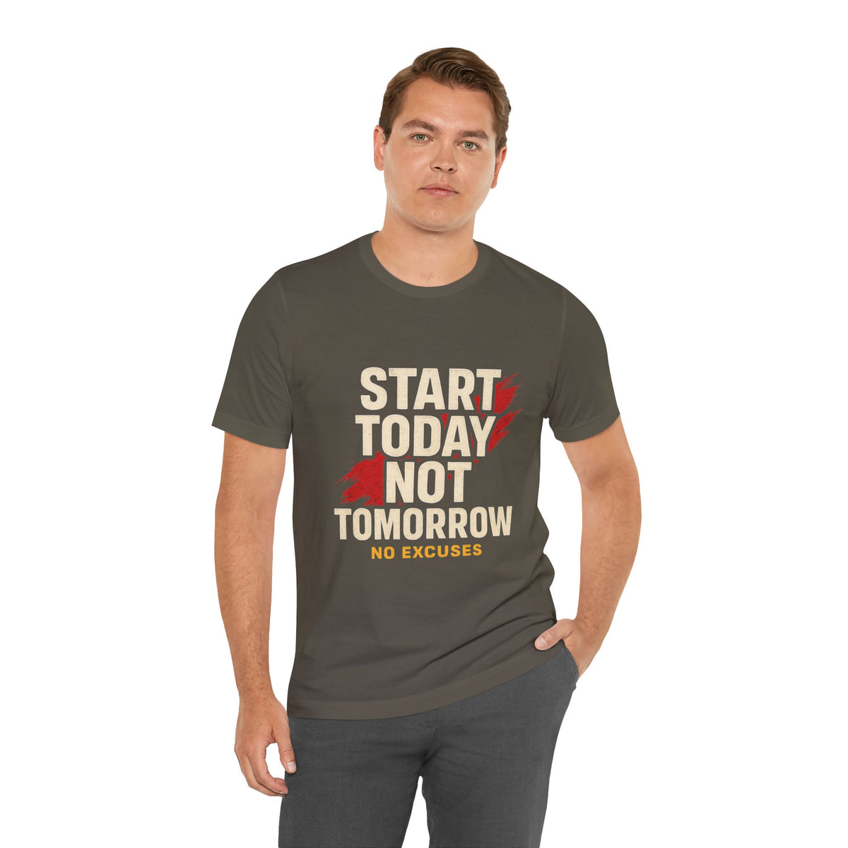 Motivational Graphic Tee - Start Today Not Tomorrow