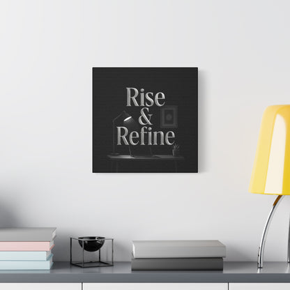rise and refine motivation canvas art