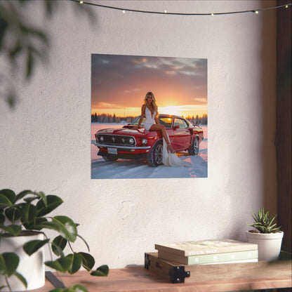 Heaven on a 69 , garage art poster