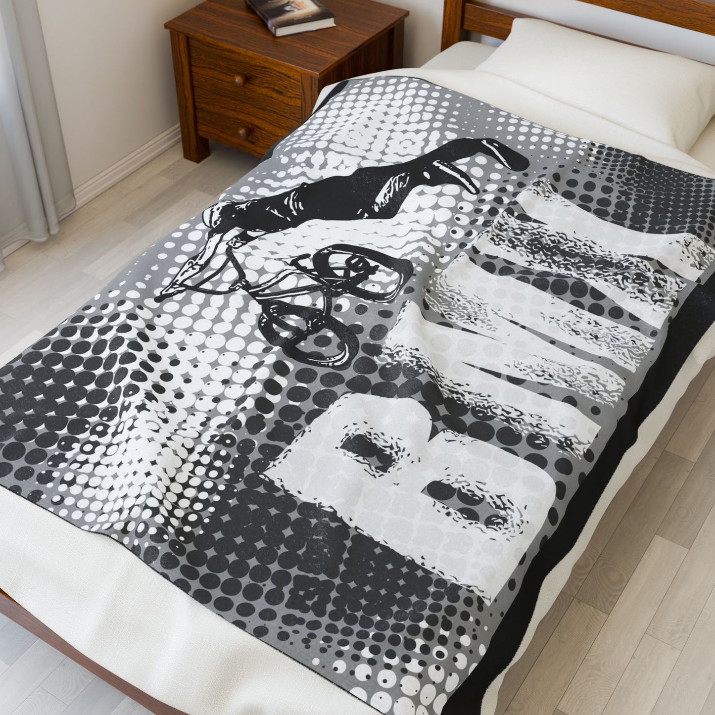 BMX Adventure Velveteen Plush Blanket