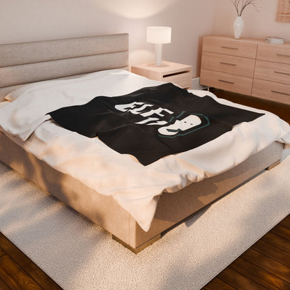 Cozy Velveteen Plush Blanket for Holiday Comfort - 'Elf 11' Design