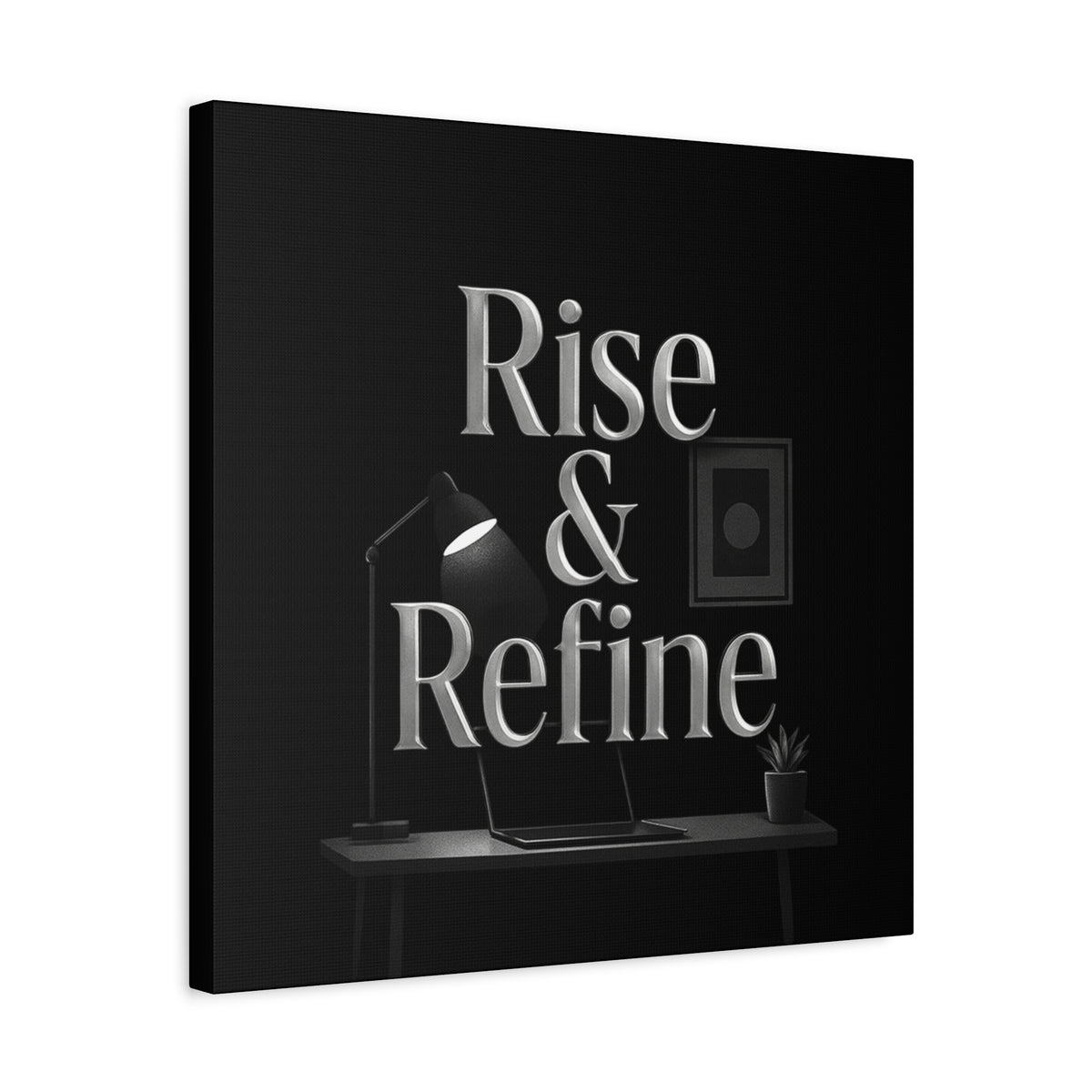 rise and refine motivation canvas art