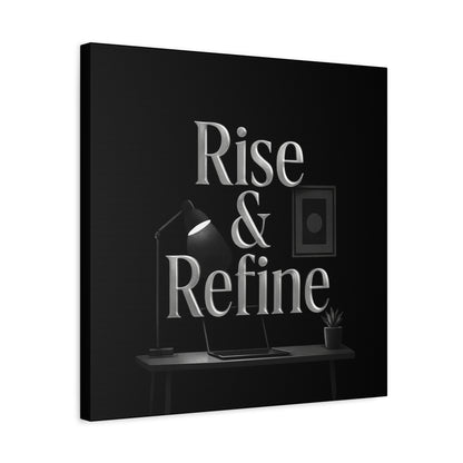 rise and refine motivation canvas art