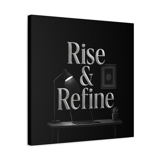 rise and refine motivation canvas art