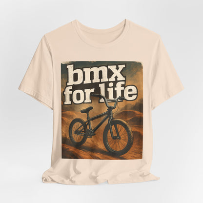 "BMX for Life" Unisex Jersey Tee - Casual Cycling T-Shirt, Gift for BMX Lovers, Outdoor Adventure Tee, Sports Fan Apparel, Summer Style