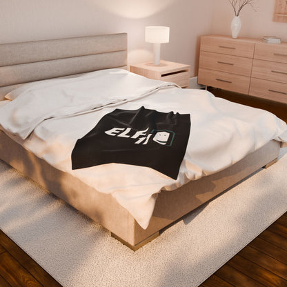 Cozy Velveteen Plush Blanket for Holiday Comfort - 'Elf 11' Design