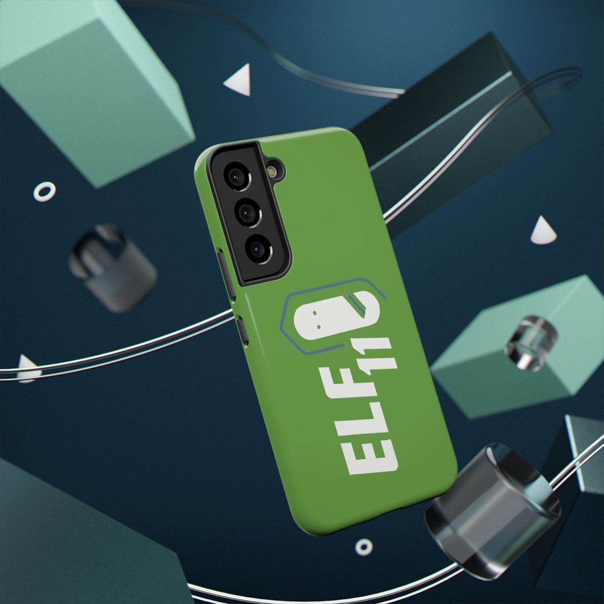 ELF11 Green Impact-Resistant Phone Case — Rugged Shockproof Protective Cover