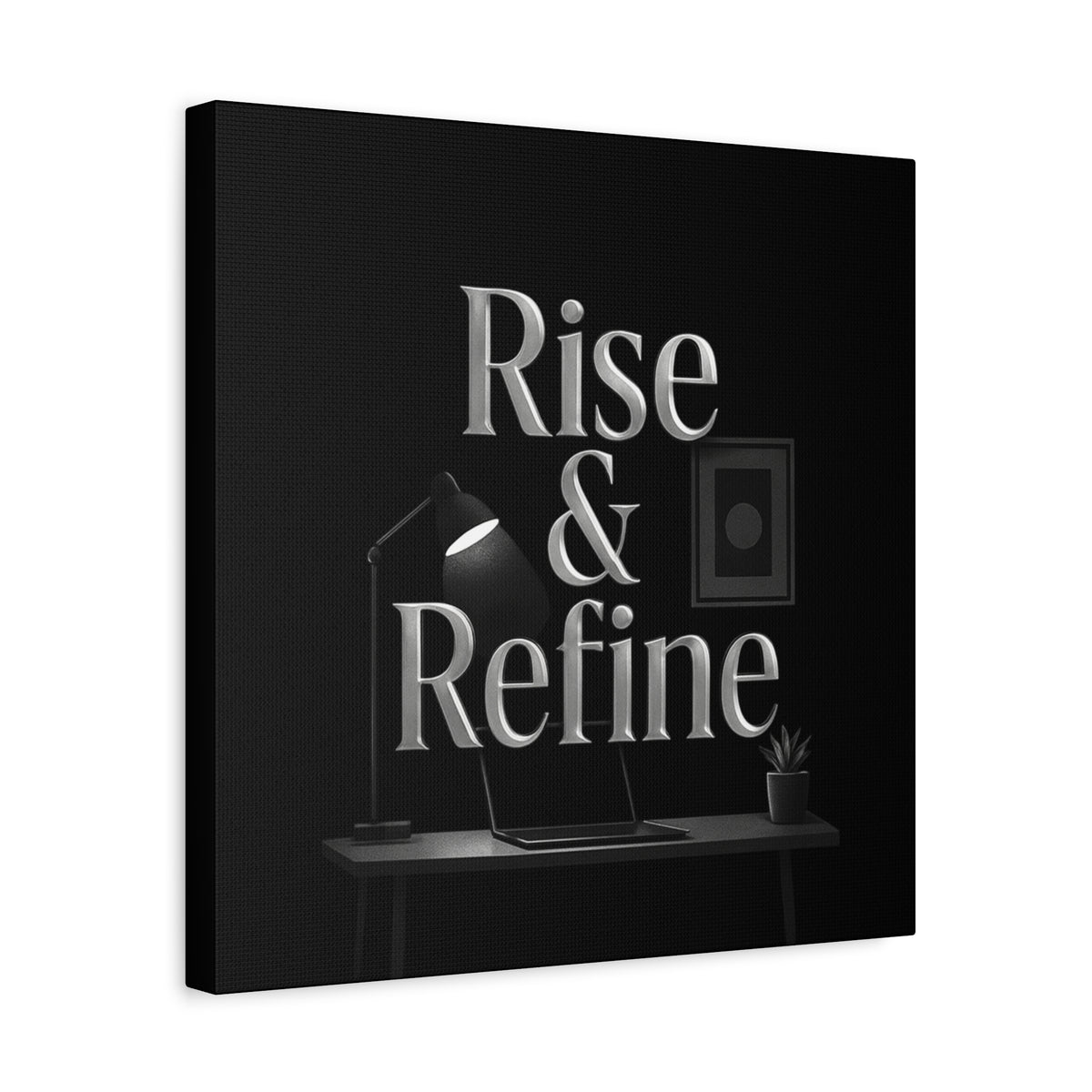 rise and refine motivation canvas art