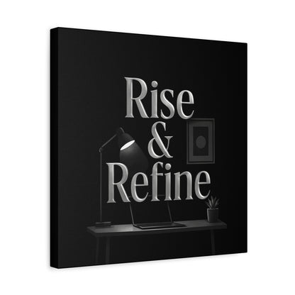 rise and refine motivation canvas art