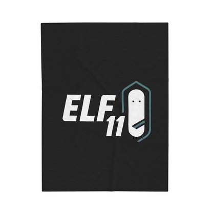 Cozy Velveteen Plush Blanket for Holiday Comfort - 'Elf 11' Design