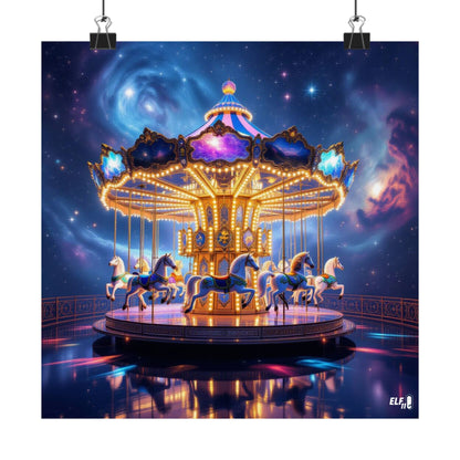 In the heavens we play , majestic carousel poster