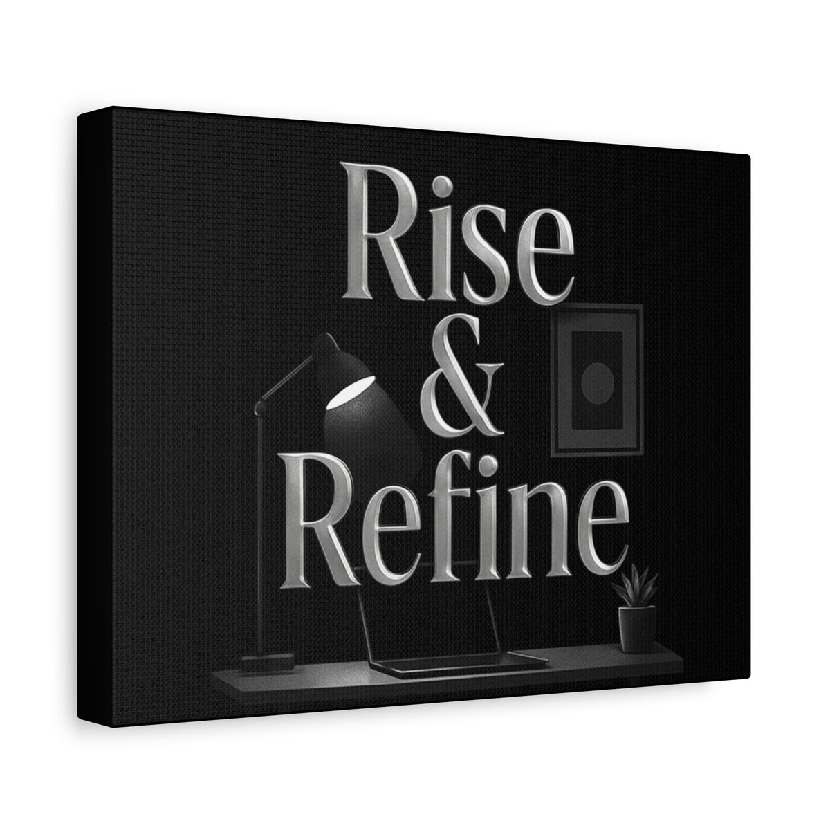 rise and refine motivation canvas art