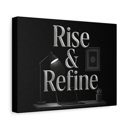 rise and refine motivation canvas art