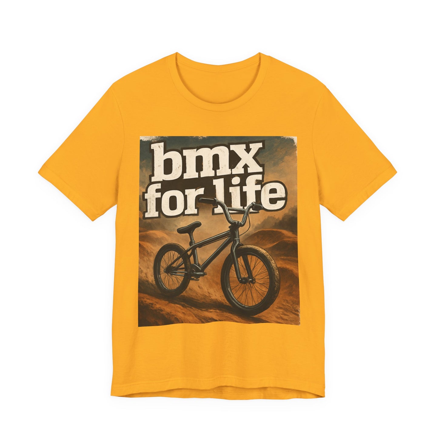 "BMX for Life" Unisex Jersey Tee - Casual Cycling T-Shirt, Gift for BMX Lovers, Outdoor Adventure Tee, Sports Fan Apparel, Summer Style