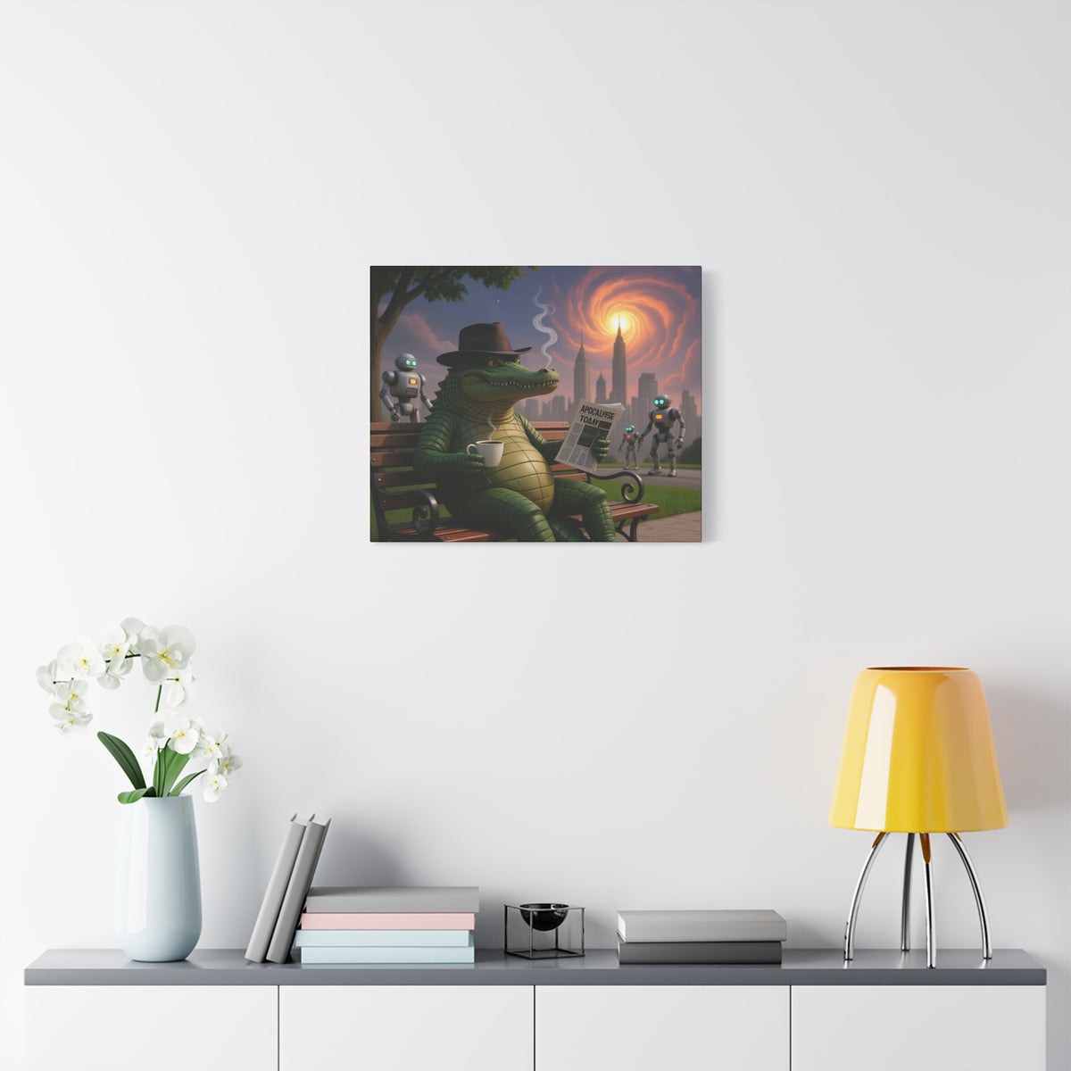 ALIGATOR END TIMES canvas wall art picture