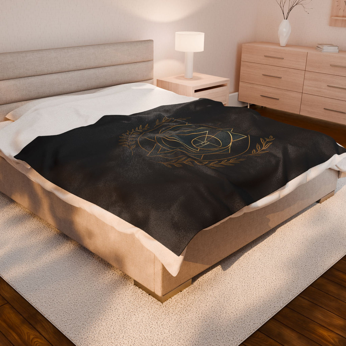Gothic Velvet Plush Blanket - Cozy Décor for Gaming Lovers