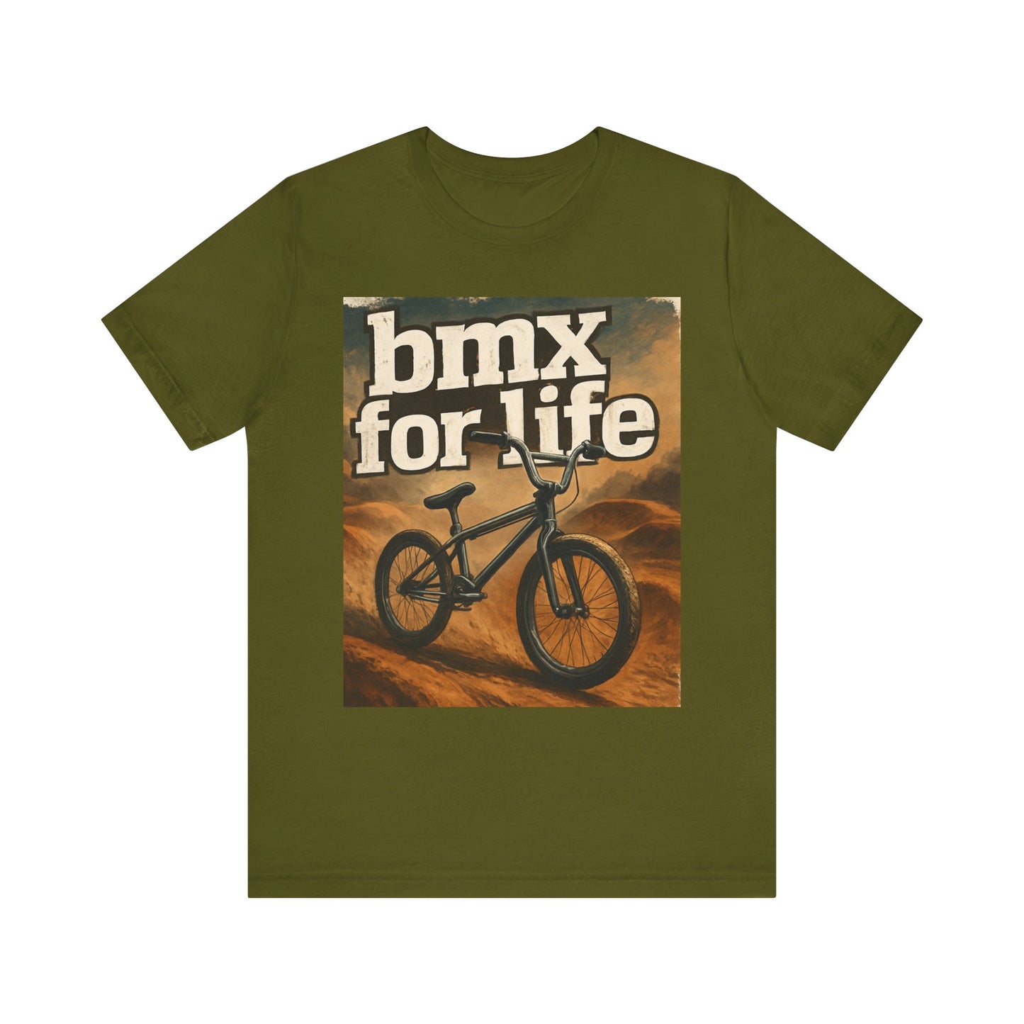"BMX for Life" Unisex Jersey Tee - Casual Cycling T-Shirt, Gift for BMX Lovers, Outdoor Adventure Tee, Sports Fan Apparel, Summer Style