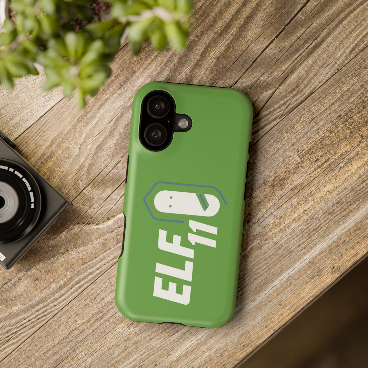 ELF11 Green Impact-Resistant Phone Case — Rugged Shockproof Protective Cover